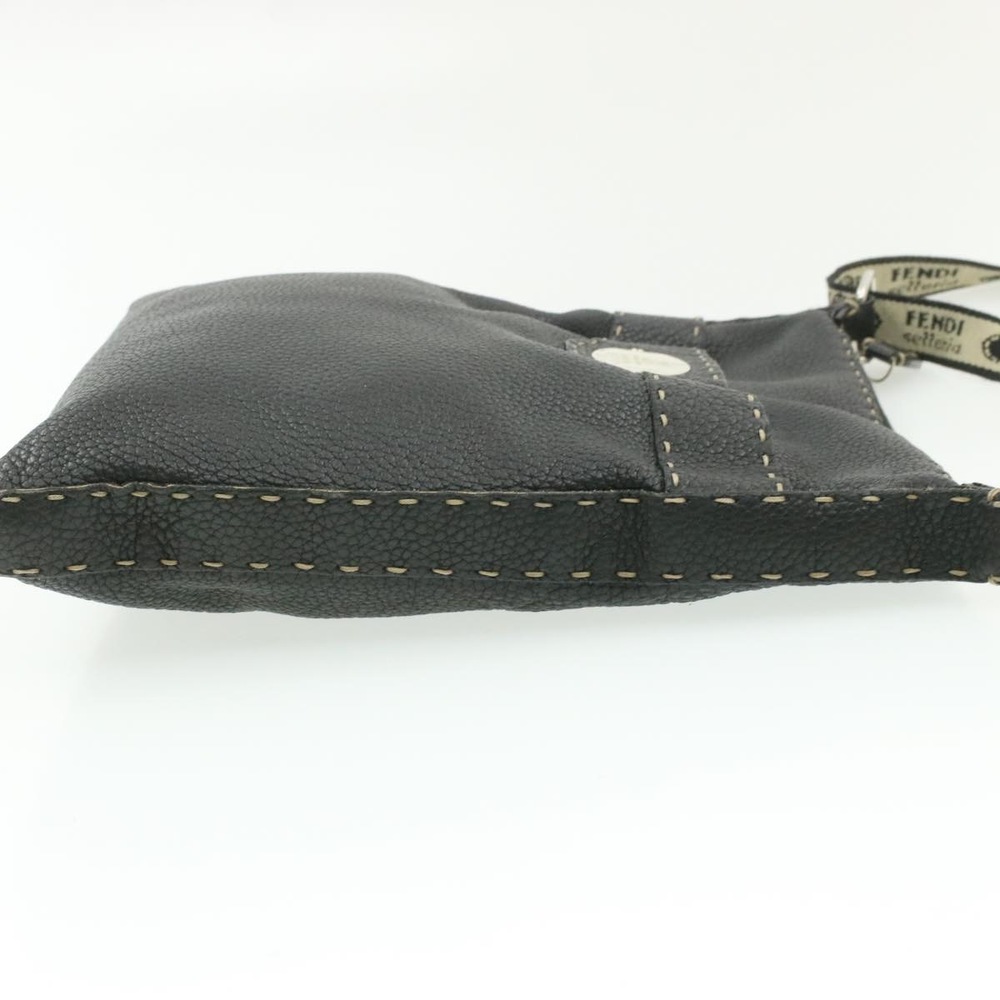 FENDI Shoulder Bag Leather Black Auth rd1013 - Picture 5 of 16